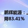 鹏辉能源：上半年净利润4167.9万元 同比下降83.41%