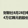 财联社8月28日电，现代汽车计划2025年-2027年回购总计4万亿韩元的股份。