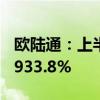 欧陆通：上半年净利润8633.9万元 同比增长933.8%