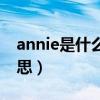 annie是什么意思中文翻译（annie是什么意思）