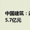 中国建筑：近期获得多个重大项目 总金额295.7亿元