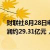 财联社8月28日电，申洲国际上半年母公司拥有人应占净利润约29.31亿元，同比增长37.8%。