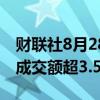 财联社8月28日电，农夫山泉港股跌超10%，成交额超3.5亿港元。