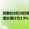 财联社8月28日电，波兰总理图斯克表示，波兰2025年GDP增长预计为3.9%。