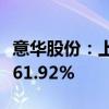 意华股份：上半年净利润1.73亿元 同比增长161.92%