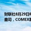 财联社8月29日电，现货黄金日内涨0.62%触及2520美元/盎司，COMEX期银日内涨1.26%触及30美元/盎司。