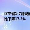 辽宁省1-7月规模以上工业企业实现利润总额671.9亿元 同比下降17.3%