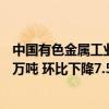 中国有色金属工业协会锂业分会：7月全国碳酸锂产量约5.3万吨 环比下降7.5%