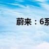 蔚来：6系SUV车型累计交付30万台