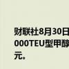 财联社8月30日电，中远海控港交所公告称，订造十二艘14000TEU型甲醇双燃料动力集装箱船，总价格为21.54亿美元。