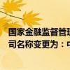 国家金融监督管理总局上海监管局同意浦发硅谷银行有限公司名称变更为：中文名称“上海科创银行有限公司”