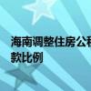 海南调整住房公积金个人住房贷款购买保障性住房最低首付款比例