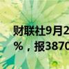 财联社9月2日电，日经225指数收盘涨0.14%，报38700点。