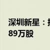 深圳新星：拟1000万元收购泓芯半导体8.0989万股