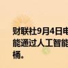 财联社9月4日电，高盛预计新的页岩油井成本中约30%有可能通过人工智能降低，这将导致边际激励价格下降约5美元/桶。