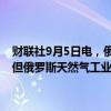 财联社9月5日电，俄罗斯总统普京表示，将看到天然气销售收入下降，但俄罗斯天然气工业股份公司将增加国内天然气供应。