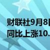 财联社9月8日电，孟加拉国8月份消费者价格同比上涨10.49%。