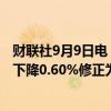 财联社9月9日电，美国7月批发销售环比增长1.1%，前值由下降0.60%修正为下降0.3%。