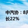 中汽协：8月新能源汽车出口11万辆 同比增长22%