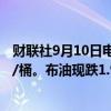 财联社9月10日电，WTI原油日内下跌2%，现报66.85美元/桶。布油现跌1.95%。