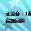 证监会：1至8月A股约1900家上市公司实际实施回购