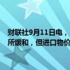 财联社9月11日电，日本央行审议委员中川顺子称，日元的单边下跌有所缓和，但进口物价上涨可能会对消费者通胀有滞后影响。