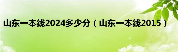 2020年山东一本线到底多少分（2021山东一本线预估多少）