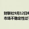 财联社9月12日电，日本央行审议委员田村直树表示，如果市场不稳定性过于严重，可能需要考虑暂停政策调整。