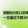 财联社9月12日电，在岸人民币兑美元收盘报7.1236，较上一交易日下跌105点。