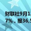 财联社9月13日电，日经225指数收盘下跌0.7%，报36,581.76点。