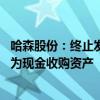 哈森股份：终止发行股份购买资产并募集配套资金事项 变更为现金收购资产