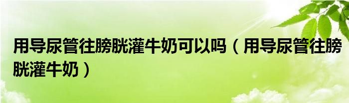 导尿管在膀胱里一动就出血为什么（导尿管往膀胱进药怎么操作）