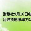 财联社9月16日电，据埃塞俄比亚统计局消息，埃塞俄比亚8月通货膨胀率为17.2%，7月为18.6%。