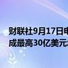 财联社9月17日电，英特尔确认，该公司与美国五角大楼达成最高30亿美元承包合同。