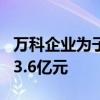 万科企业为子公司及自身提供担保 涉及金额13.6亿元