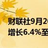 财联社9月20日电，印度8月份原油进口同比增长6.4%至1990万吨。