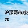 沪深两市成交金额较昨日此时放量近1400亿元