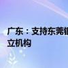 广东：支持东莞银行在香港设立子行 支持台资银行在东莞设立机构