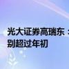 光大证券高瑞东：政策暖风频吹 预计股市持续时间和反弹级别超过年初