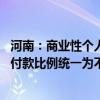 河南：商业性个人住房贷款不再区分首套、二套住房 最低首付款比例统一为不低于15%