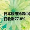 日本股市抢筹中国资产 在日上市的A股南方中证500指数今日收涨77.8%