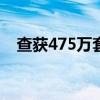 查获475万套假军服（警方查获2万军服）