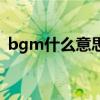 bgm什么意思网络流行语（bgm什么意思）