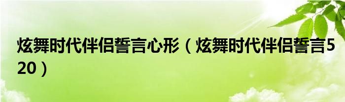 炫舞时代伴侣名片动作怎么解锁（炫舞时代伴侣誓言最新）