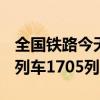 全国铁路今天预计发送旅客1986万人次 加开列车1705列