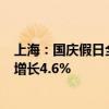 上海：国庆假日全要素旅游消费交易总额269.19亿元  同比增长4.6%