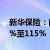 新华保险：前三季度净利润预计同比增长95%至115%