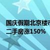 国庆假期北京楼市成交量创近年来高点：新房同比涨200% 二手房涨150%