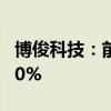 博俊科技：前三季度净利润同比预增90%-120%