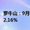 罗牛山：9月生猪销售收入1.02亿元 同比下降2.16%